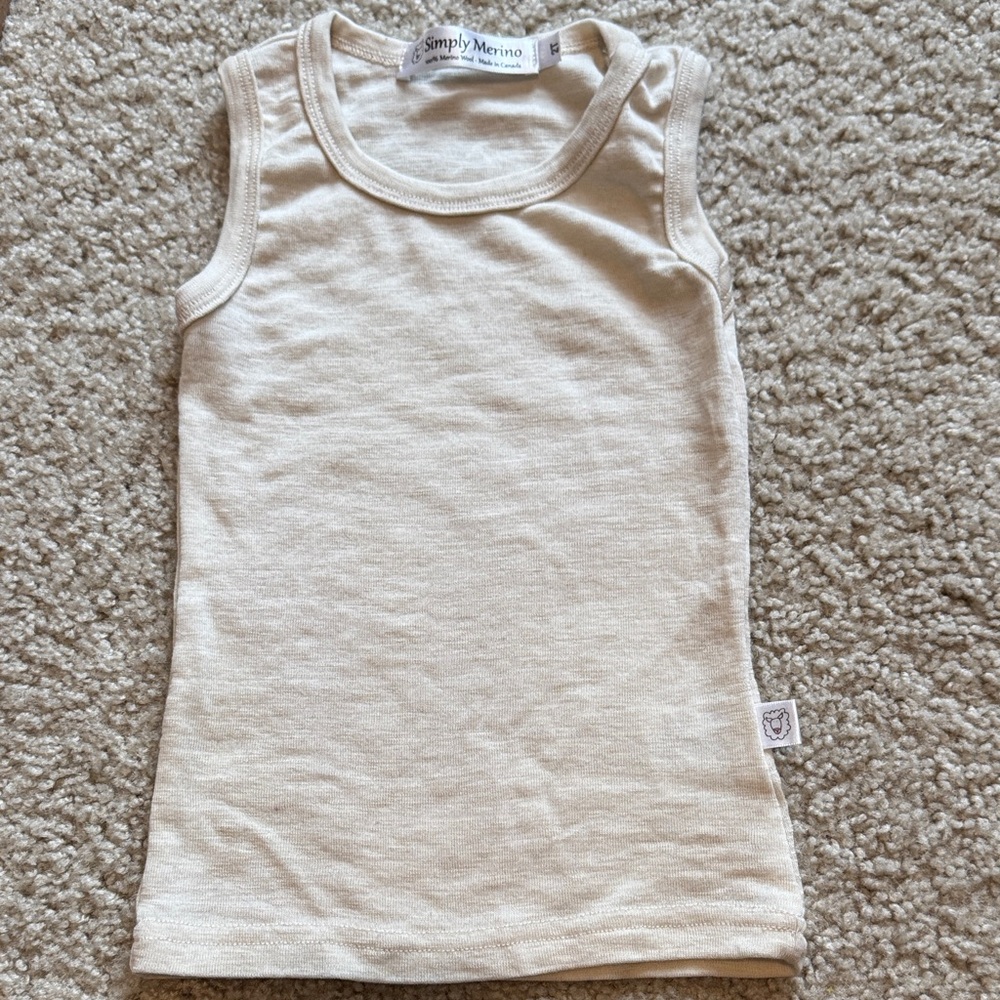 Simply Merino - kids tank top (natural-cream) 2T